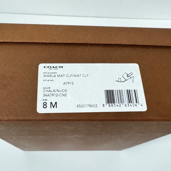 Coach "Marla" Tan / Ivory Leather Dress Sandals Kitten Heels Size 8 M Mint Cond - Picture 7 of 7